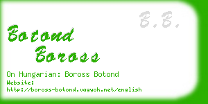botond boross business card